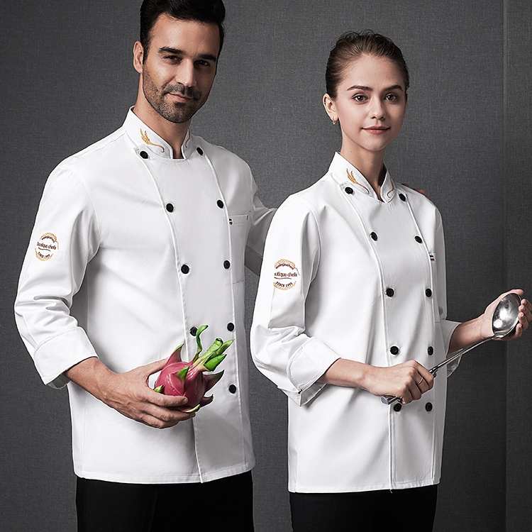 M-2XL Chef Uniform for Men Chefs Uniform Short Sleeve Catering Uniform for  Women Chef Jacket Cooking