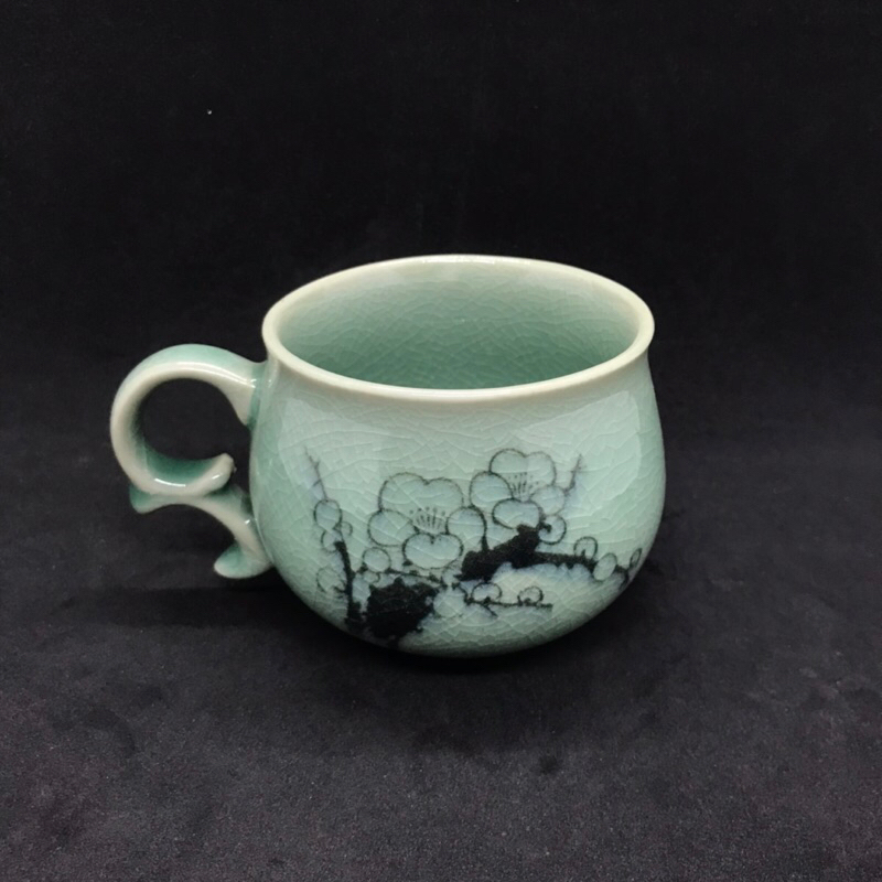 Korean Celadon Cup and Saucer Flying Cranes Design Vintage Shopee Philippines