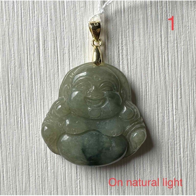 BIG BUDDHA Authentic Burmese Jade Jadeite Big Buddha Pendant with Free Leather Necklace Shopee Philippines