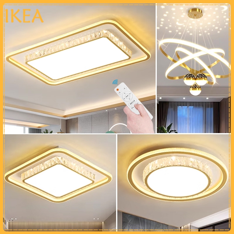 Light luxury crystal light living room ceiling light LED bedroom lamp