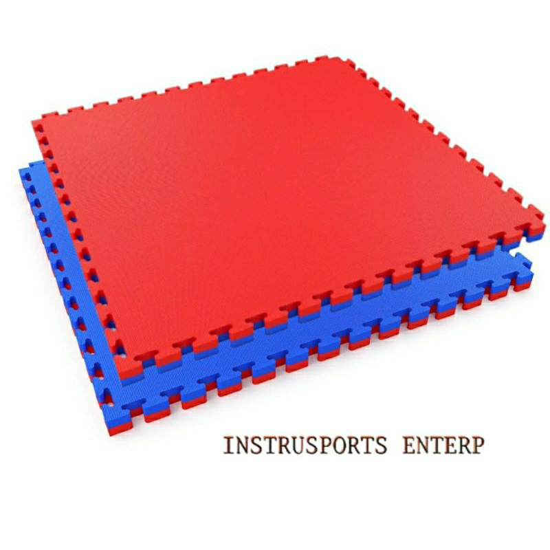 Yoga Gym Mat Rubber / Puzzle Mat 2.5cm and 3cm [ Blue/Red ] Yoga