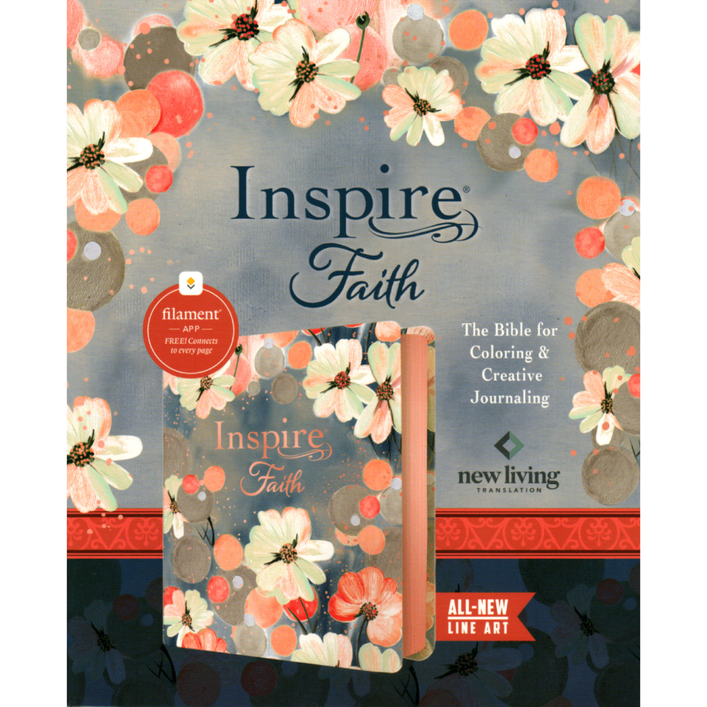 Nlt Inspire Faith Bible, Filament Enabled - (leatherlike, Watercolor 