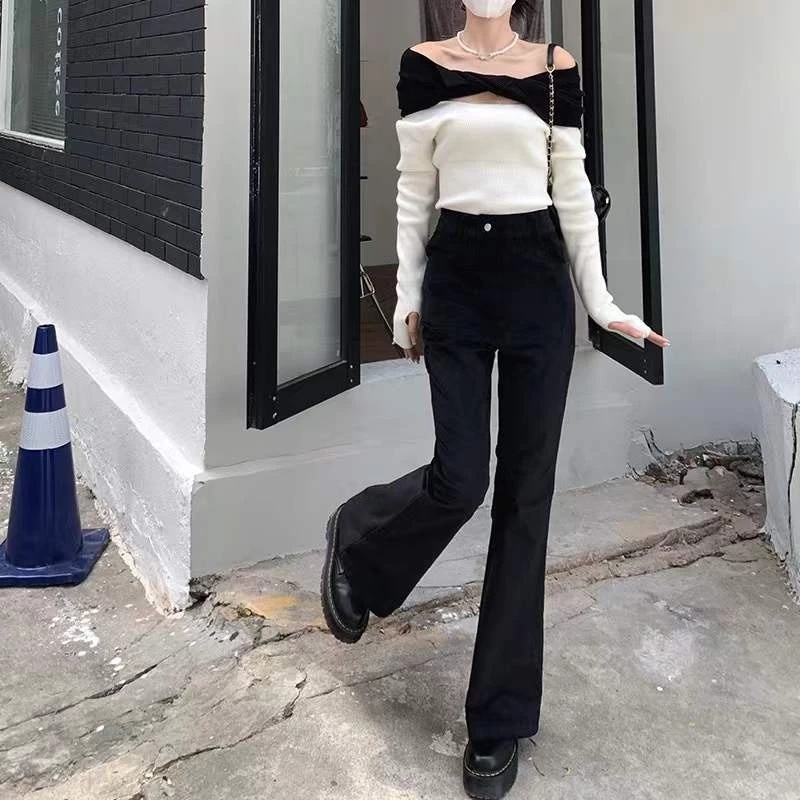 ZHI XIN Stretchable Women's New Trend Street Fashion Style Bootleg ...