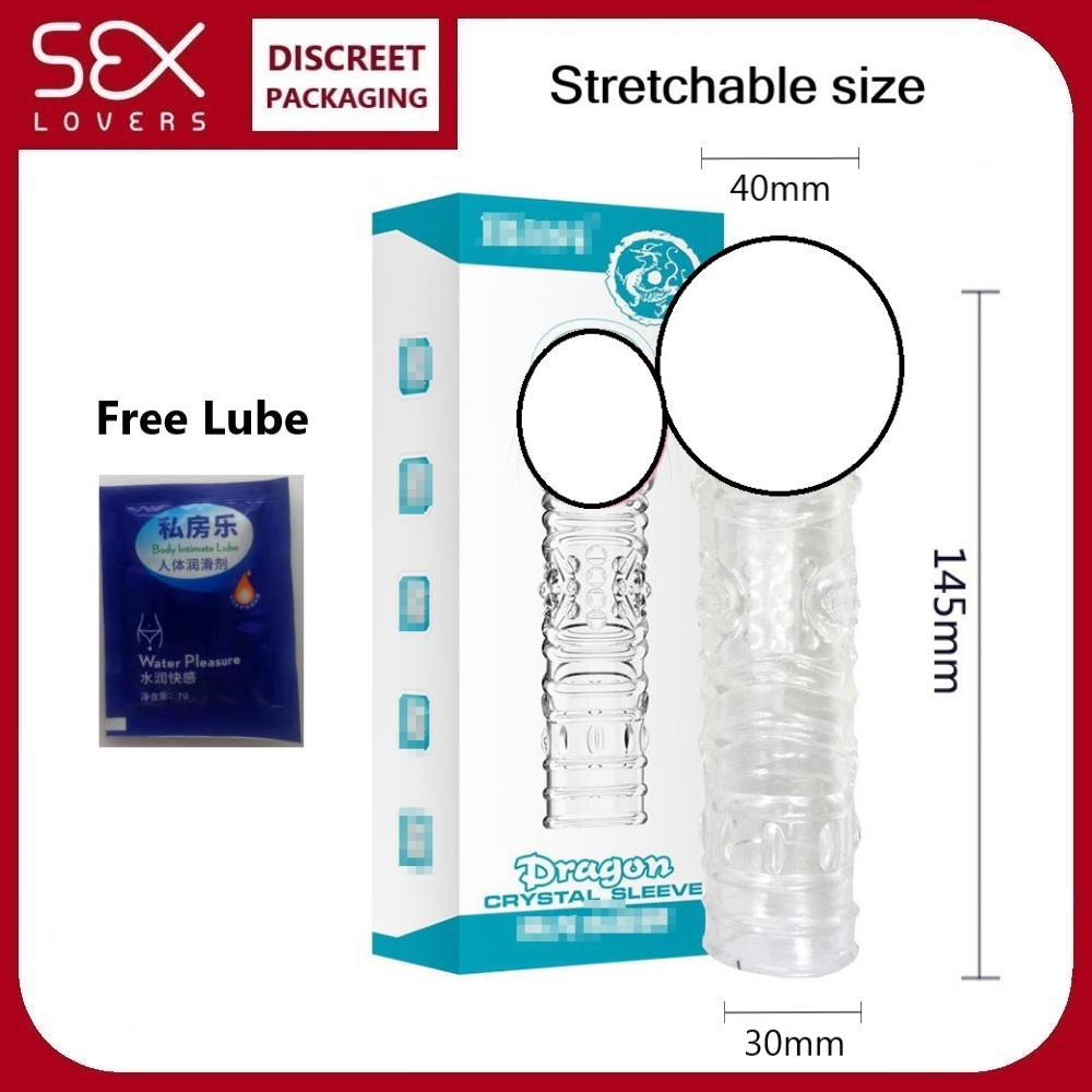 Dragon Reusable Crystal Sleeve Penis Condom Adult Sex Toys For Men With  Lubricant | Shopee Philippines