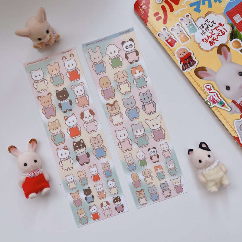 Sylvanian Families Babies - Calico Critters Deco Polco Sticker Sheet ...