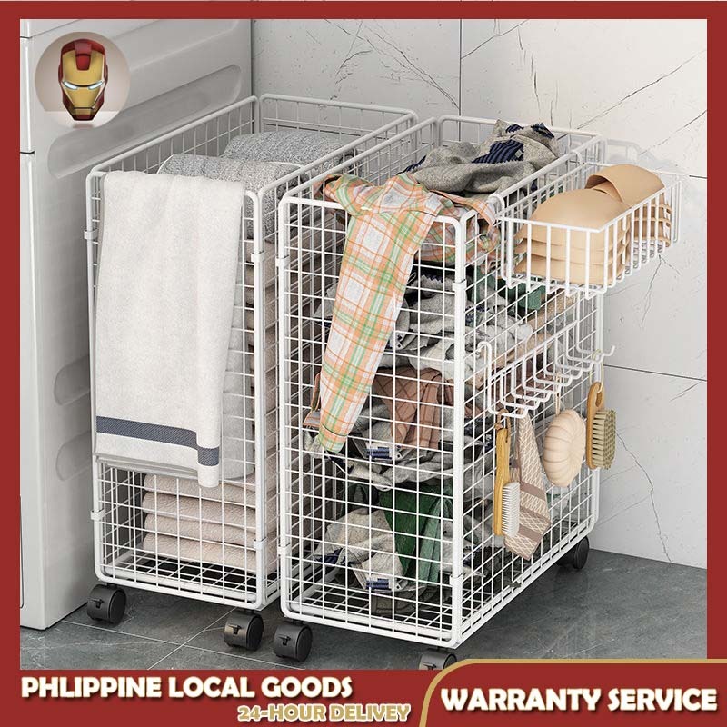 Large Laundry Basket With Wheels Foldable Laundry Hamper Dirty Clothes