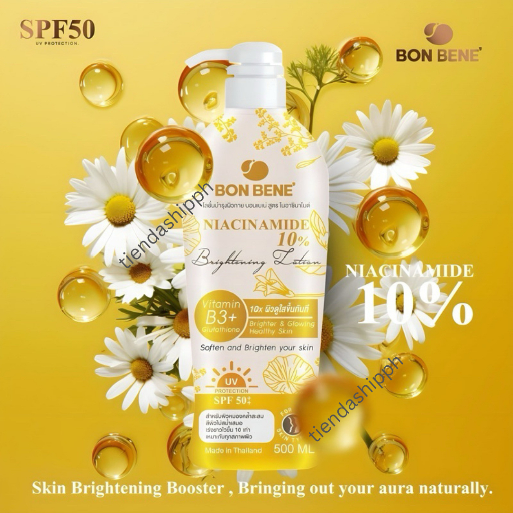 Original Bon Bene Niacinamide Brightening Lotion 500ml SPF50++ | Shopee ...