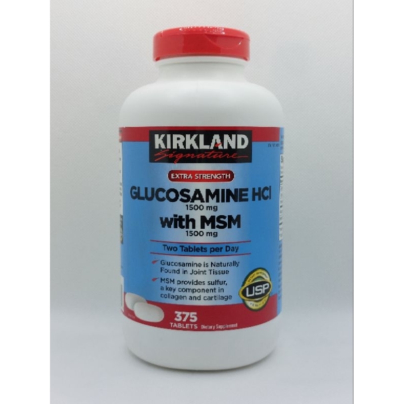 Kirkland Signature Glucosamine with MSM, 375 Tablets, EXPIRY MAY 2025