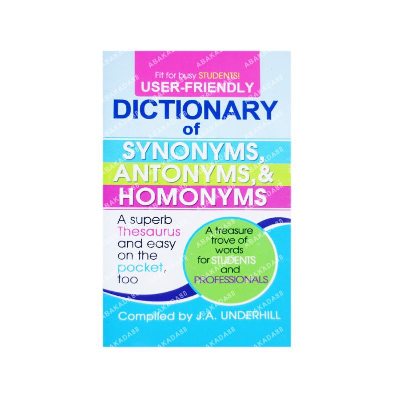 Userfriendly Synonyms, Antonyms & Homonyms Dictionary PocketSized