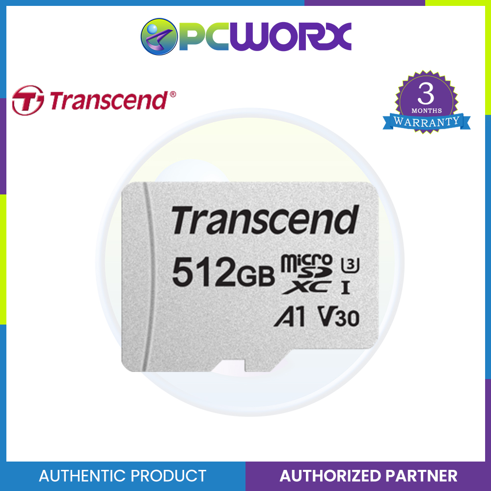 Transcend TS512GUSD300SA 512GB microSDXC Class 10 UHS1 U3 A1 V30 Memory Card Shopee Philippines
