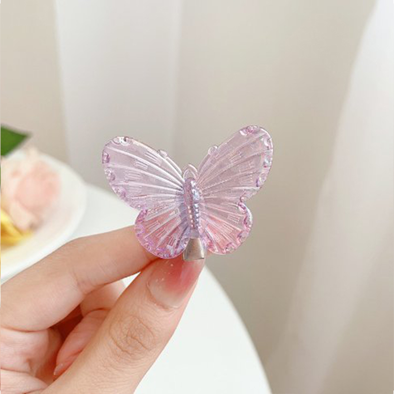 Butterfly Hairpin Colorful Butterfly Clip Side Sweet Girl Clip Banger ...