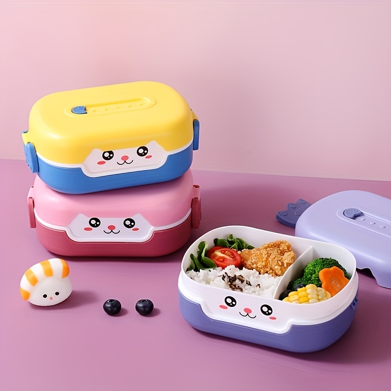 Japanese Style Cartoon Lunch Box for Girls Kids Bento Box for School