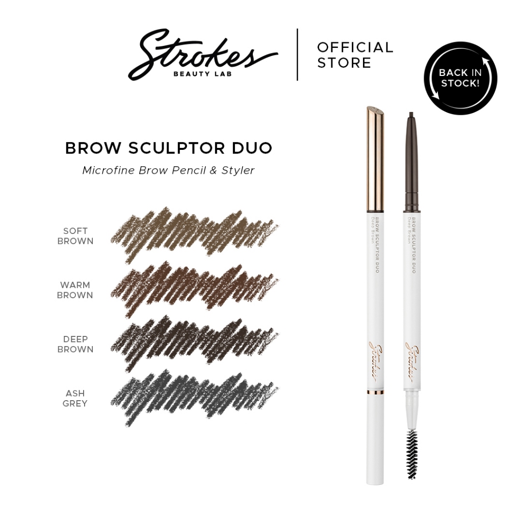 Strokes Brow Sculptor Duo [ Microfine Brow Pencil & Styler ]