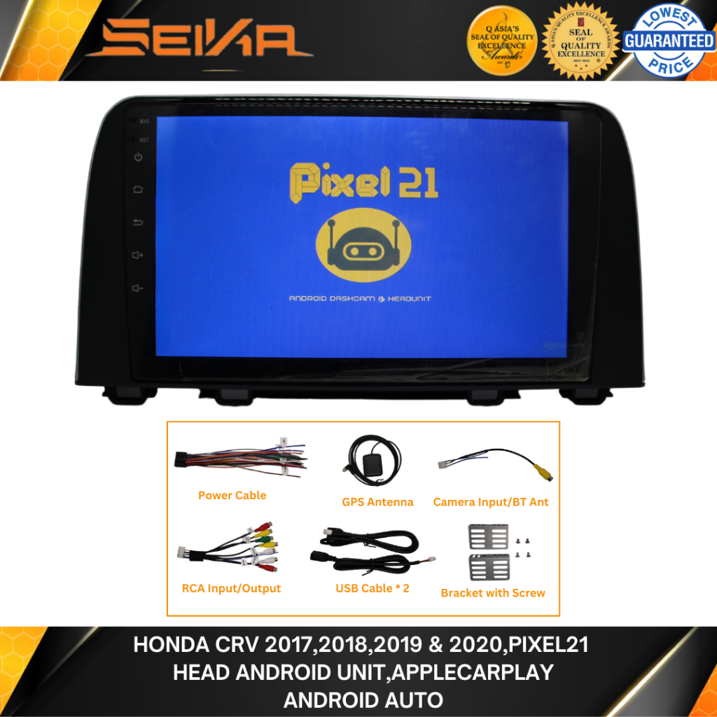 Honda Crv 2017,2018,2019 & 2020,Pixel21 Android Head Unit ,Apple ...
