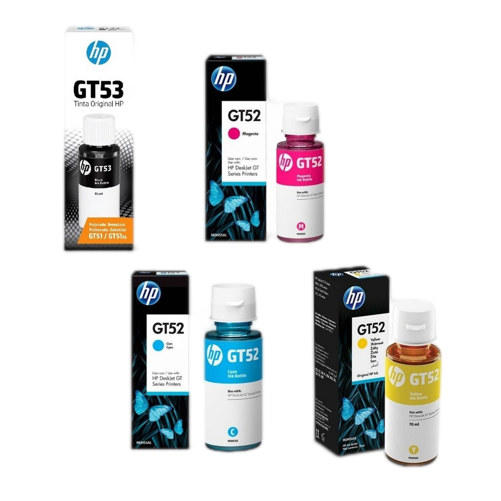 Hp Original Ink Gt Black Gt Cmy Set Of Units Ink Bottle For Gt