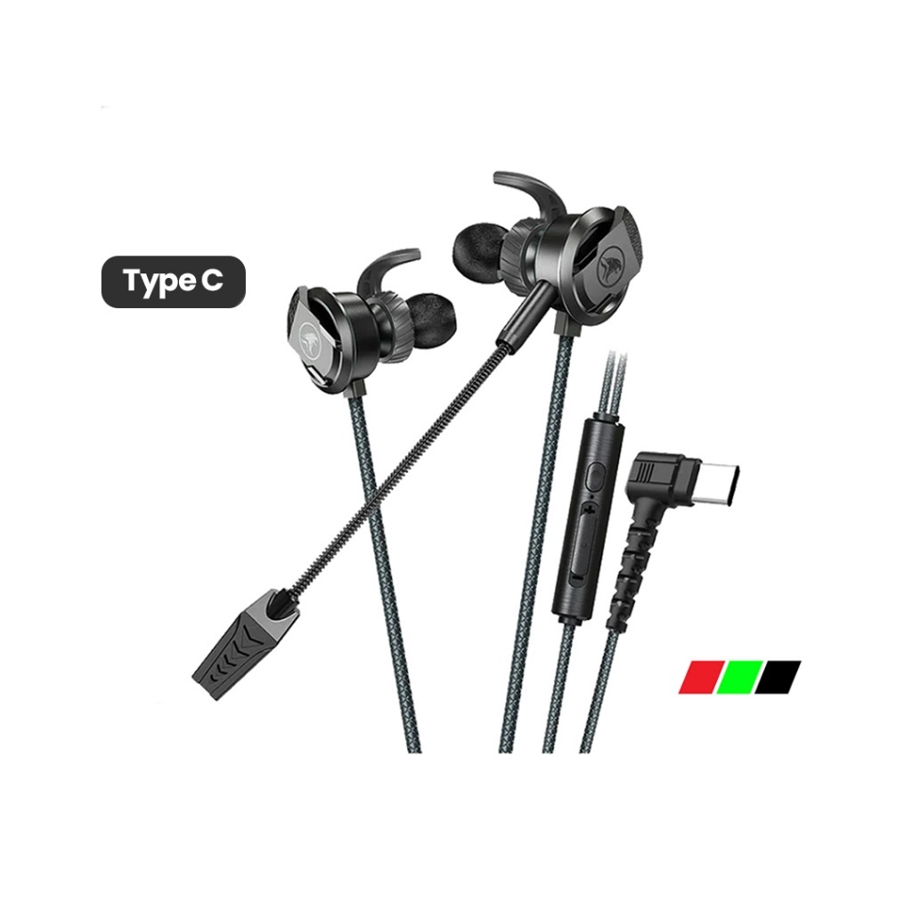 Plextone xMOWi RX3 Pro 3.5mm and Type C Gaming Earphones InEar Dual