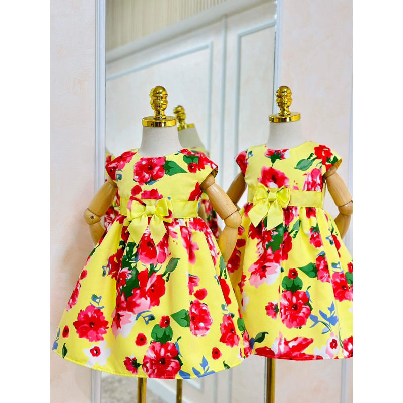 Choice’s Baby Girl Margot Yellow Floral Dress/Perfect for Holiday