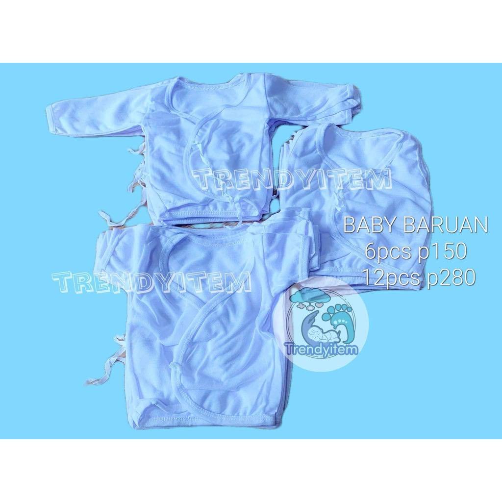 HALF DOZEN WHITE AND COLORED BIAS NEWBORN BABY BARUAN | Shopee Philippines