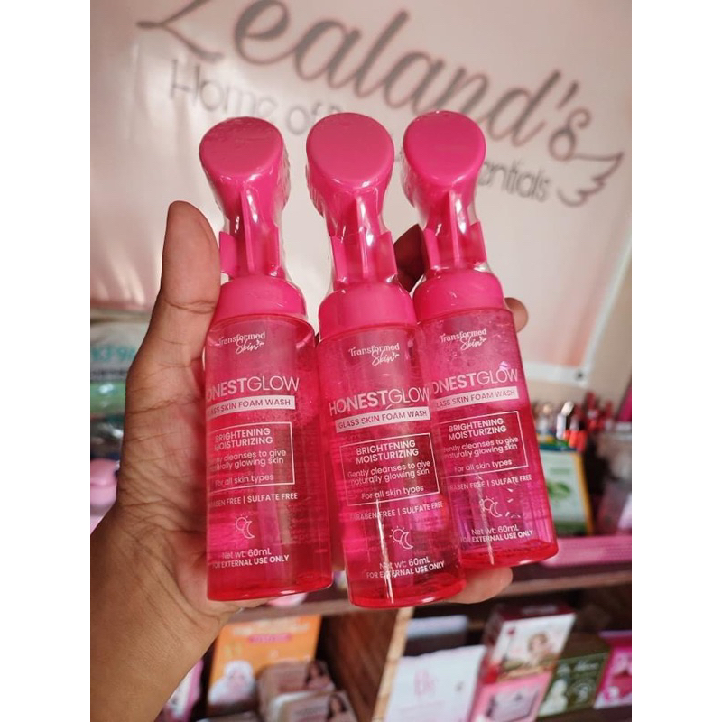 Honest Glow Glass Skin Facial Wash Foam (ORIGINAL) + FREEBIES | Shopee ...