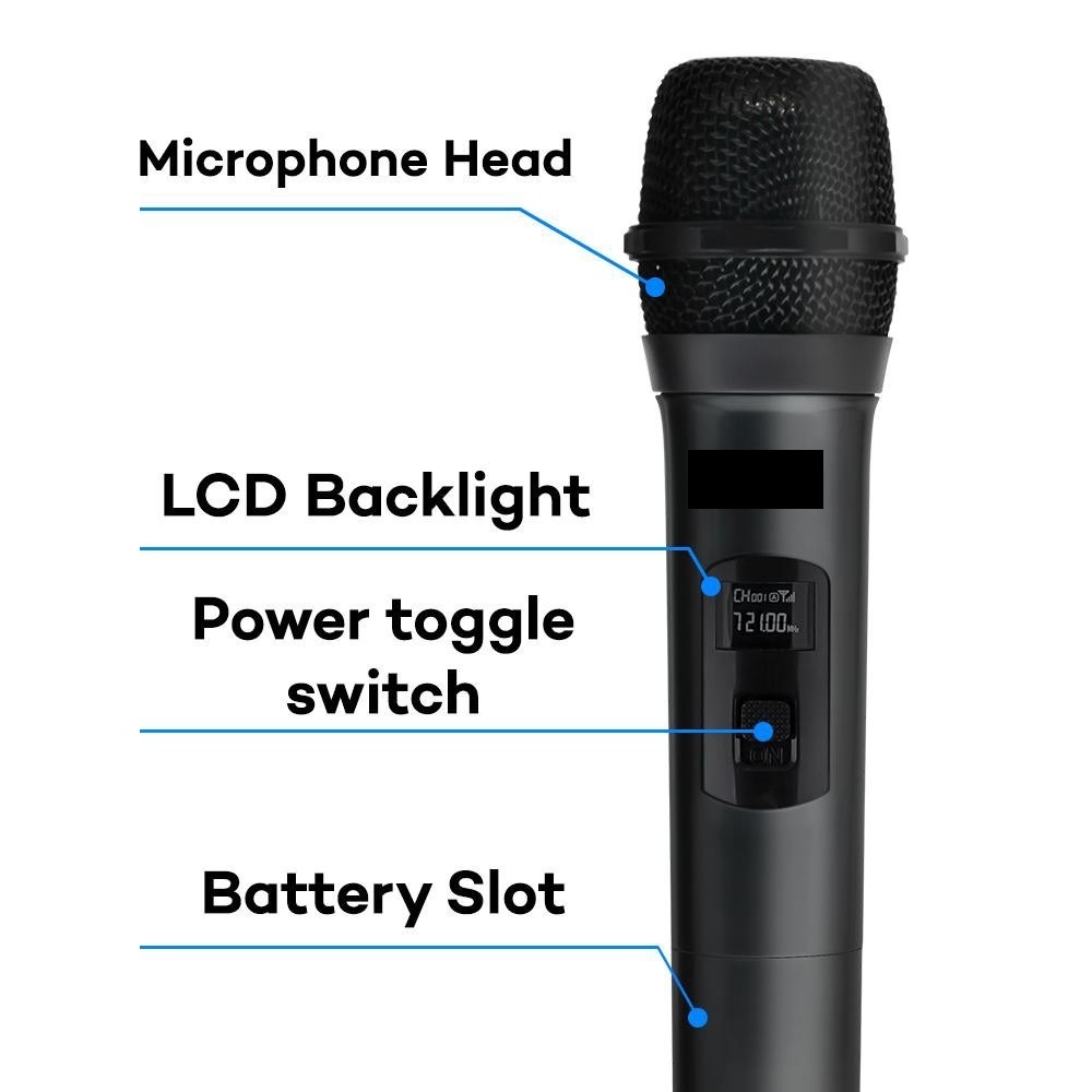 Eph Wireless Microphone Rechargeable Karaoke Mic with Receiver