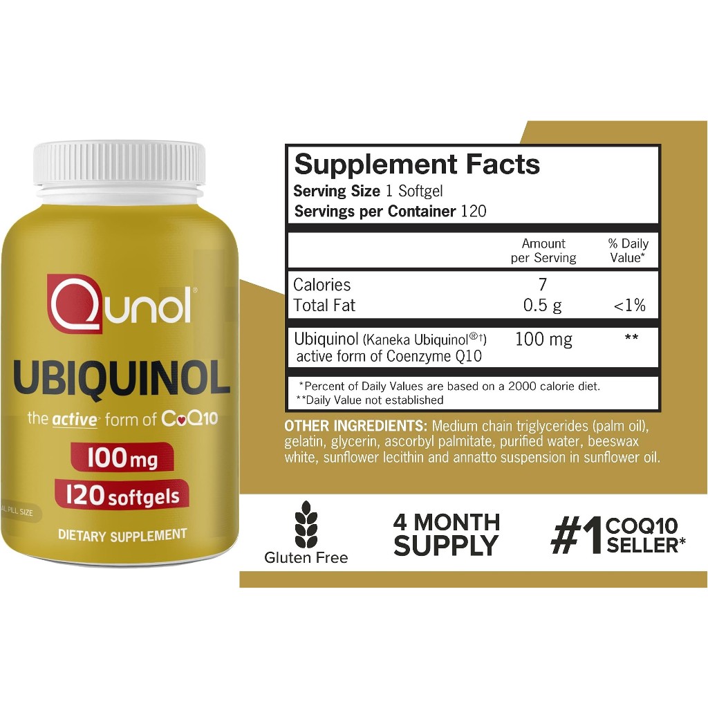 UBIQUINOL 120/60 Softgels 100mg Most Bioavailable CoQ10 1 Doctor's