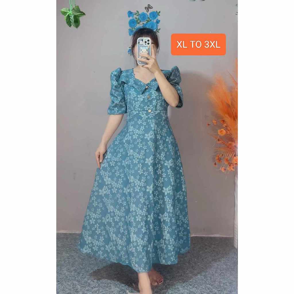 Anna s Closett Filipiniana Dress Collared Neckline Shopee Philippines