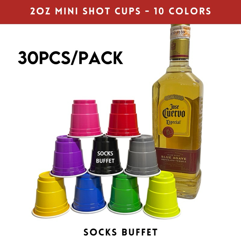 12 colors 2oz Mini disposable Shot Red Cups Party Shot Cups 30pcs