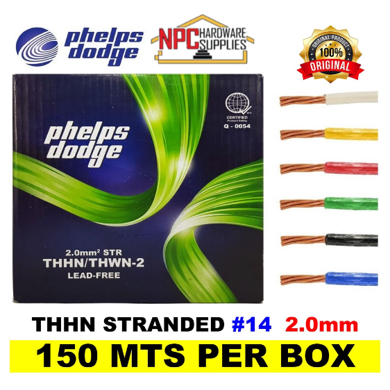 ORIGINAL PHELPS DODGE PD Stranded Wire Thhn / Thwn 2 AWG 14 2.0mm 2.0