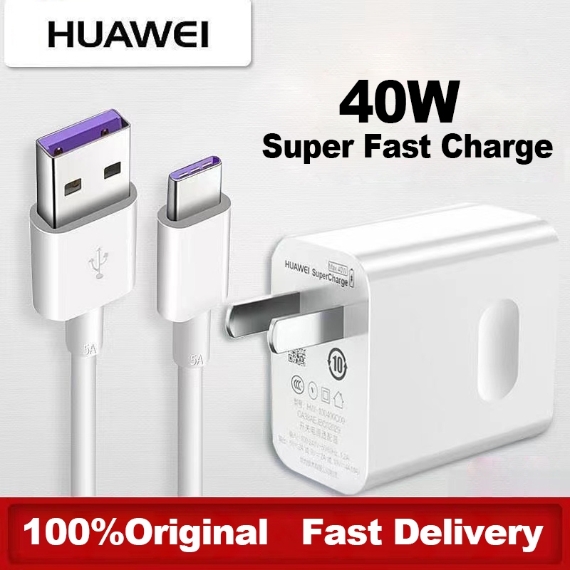 Huawei 40w super charge Original fast charger type c nova 7i mate20