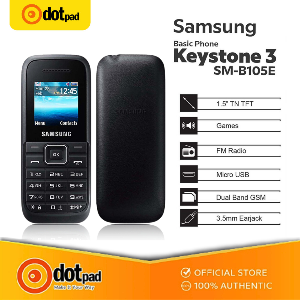 DP Original Samsung B105E Keypad Keyphone Basic Mobile Backup Phone ...