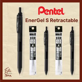 5 X 0.3mm Black Ink Pentel Energel RTX Retractable Gel Pen 0.3mm Black Ink  