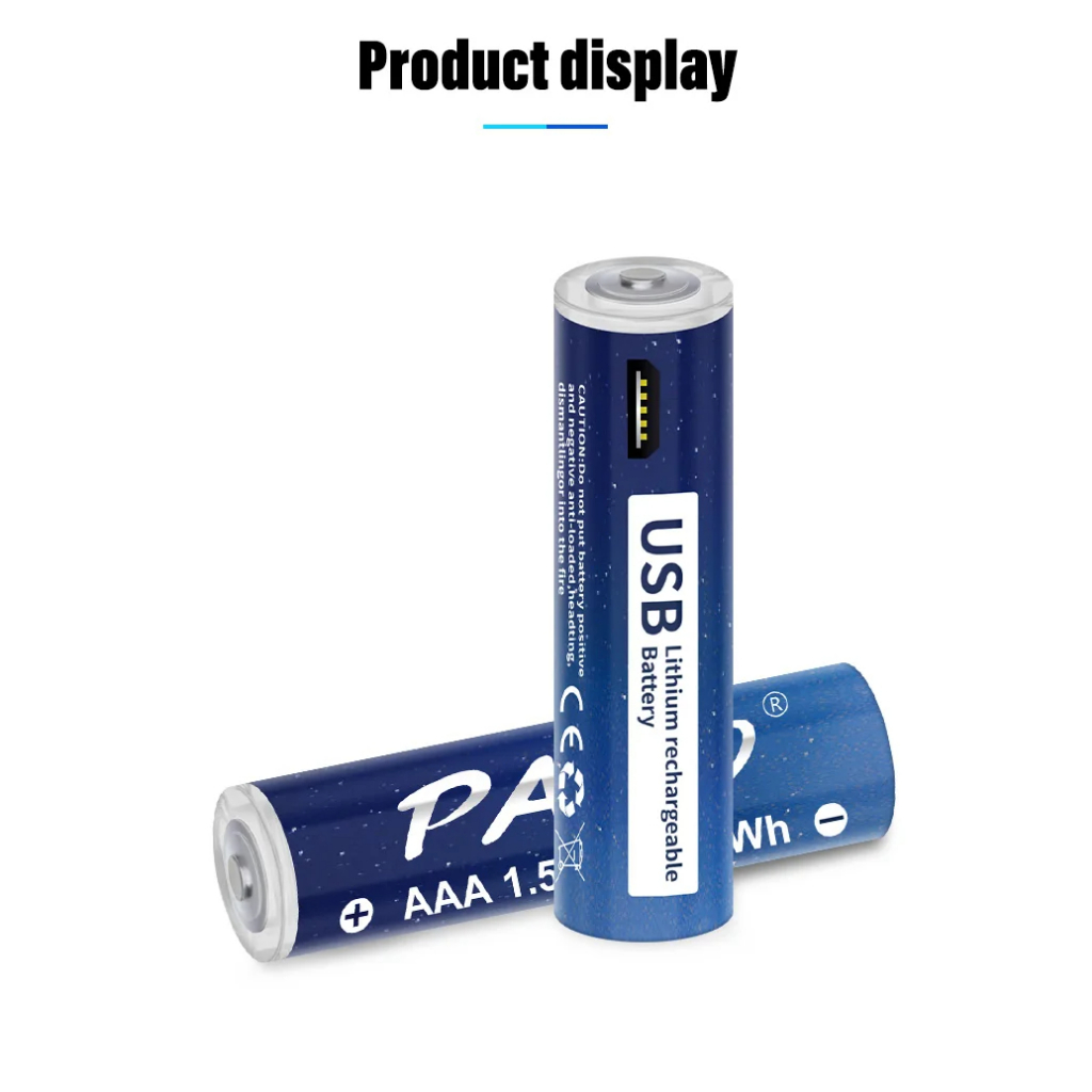 PALO USB 1 5V AA 3600 Mwh Li Ion Type C Rechargeable AA Battery