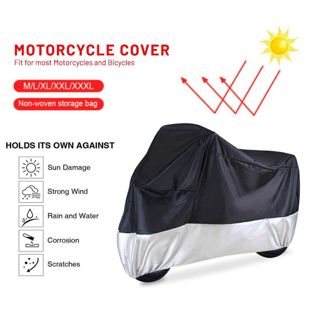 Motorcycle cover waterproof universal for all motorcycle | Shopee ...