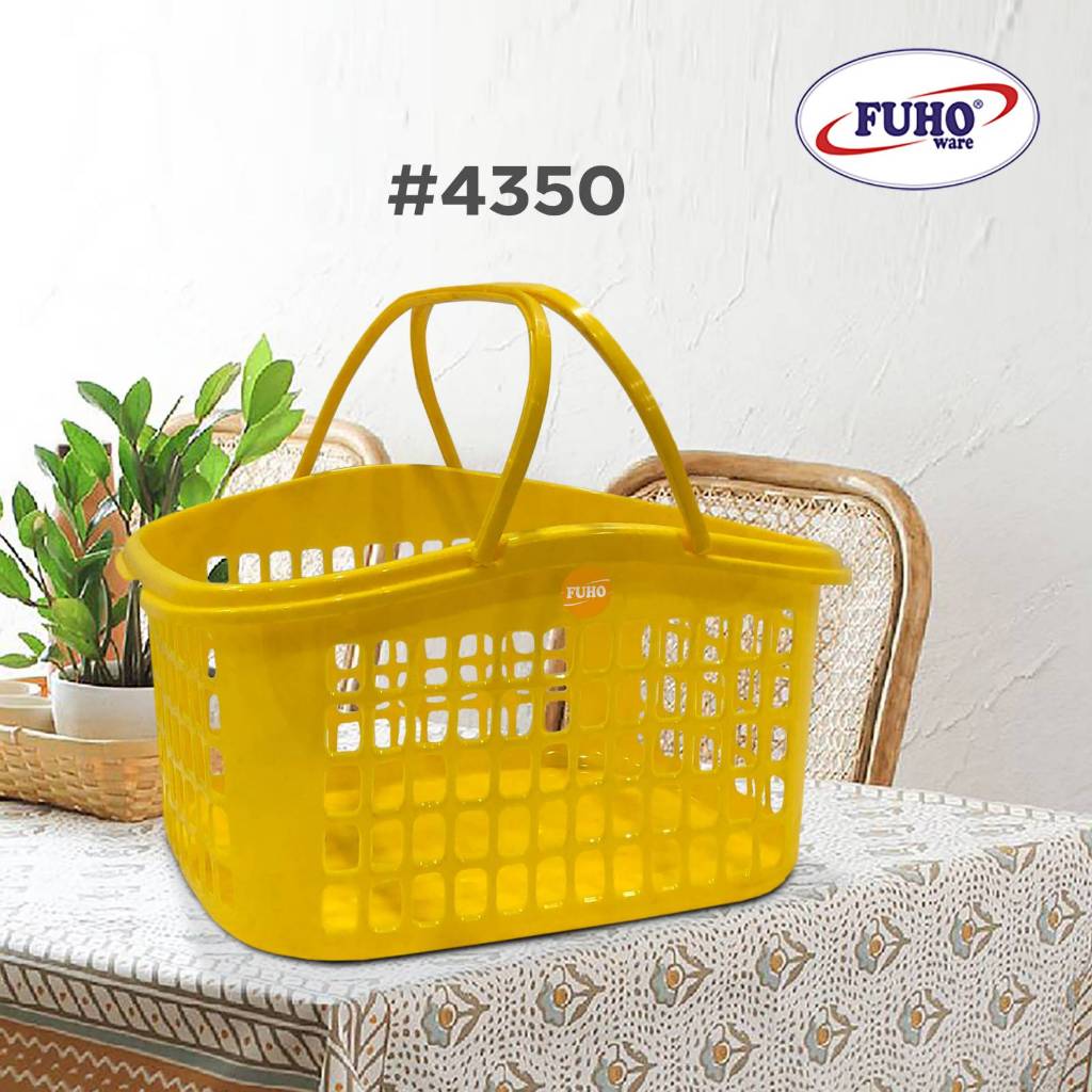 Fuho Basket with handle, 4350, 1 pc. Container Storage Organizer Laundry Basket Shopping Basket