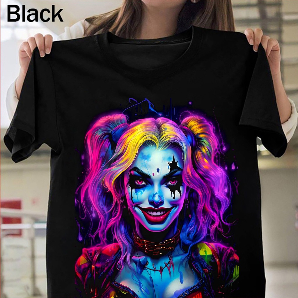 Cool Comfy Summer Couple s Tee Joker Harley Quinn 3D Print Unisex Pure Cotton S 3XL Shopee Philippines