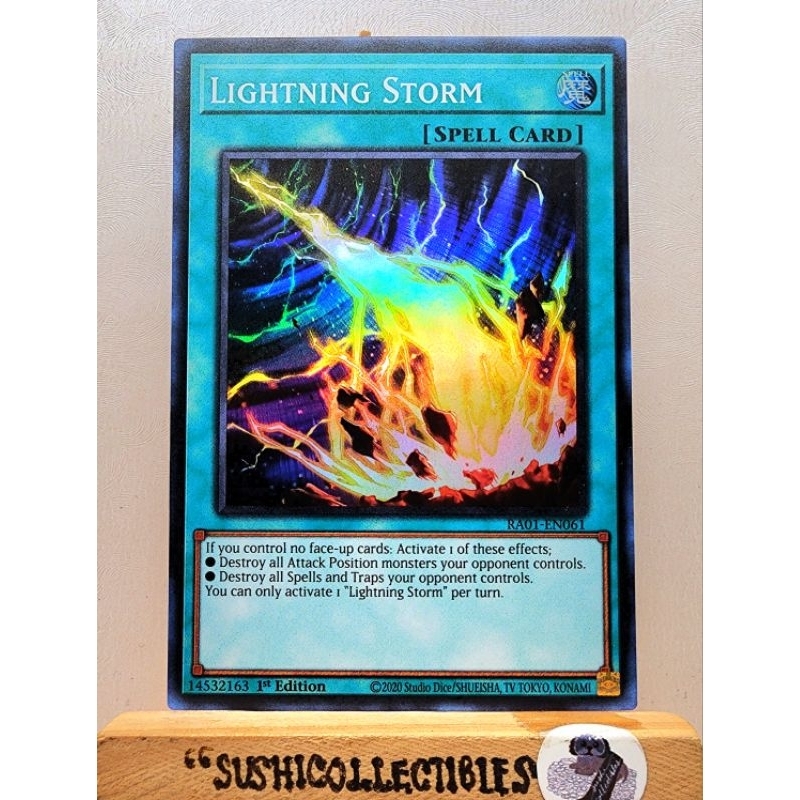 Yugioh! 1x Lightning Storm (RA01 Super Rare) 1st Edition READ