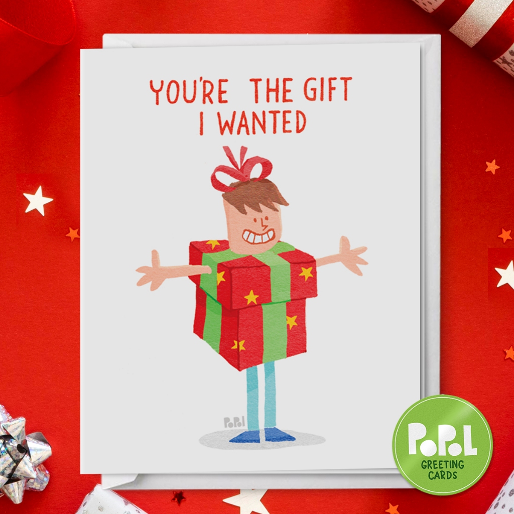 Popol - You're the Gift Boy - Merry Christmas Card Cute Funny Sweet ...