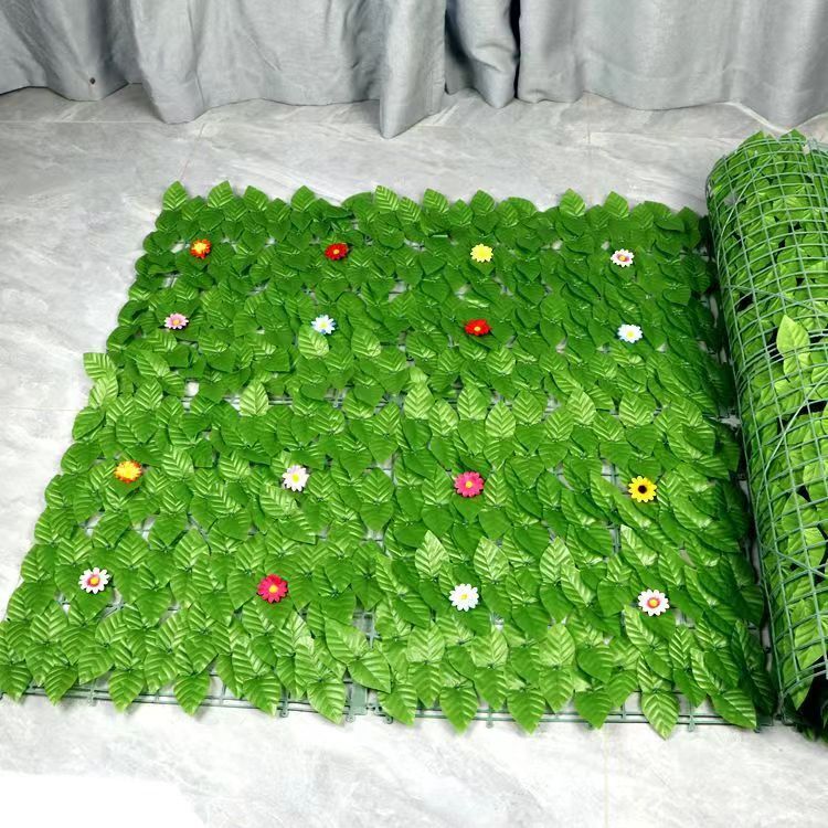Artificial plant walls adorn fences, hedges and leaves cover balconies