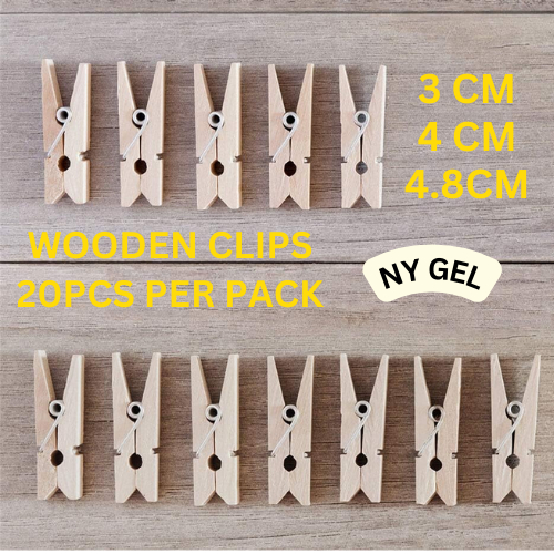 50pcs Wooden Clips For Wedding/birthday/party Photo Hanging And Note  Holding, Perfect For Diy Bedroom Wall Decoration, 2.5cm*0.7cm