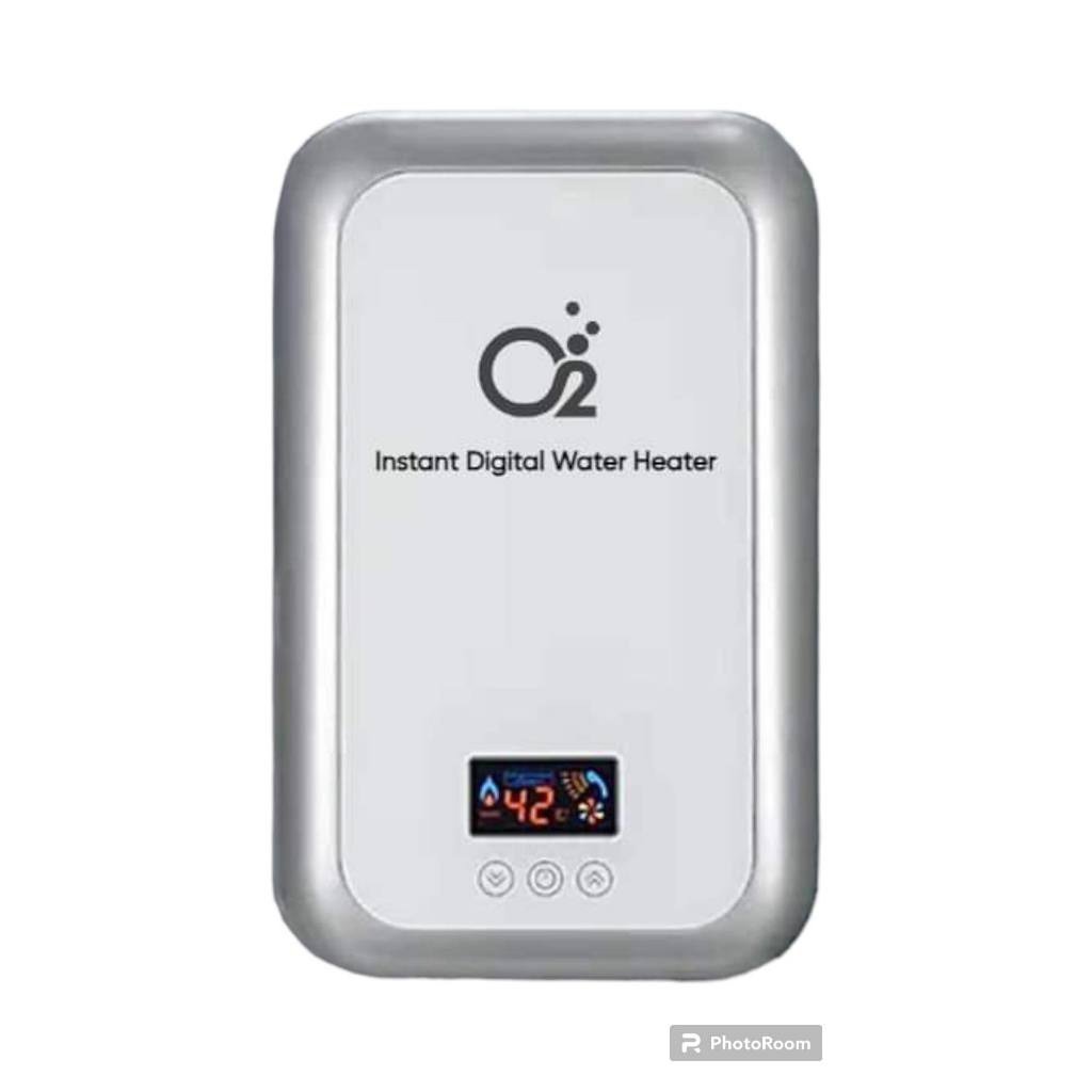 O2 Tempered Digital Water heater with shower set (latest design ...