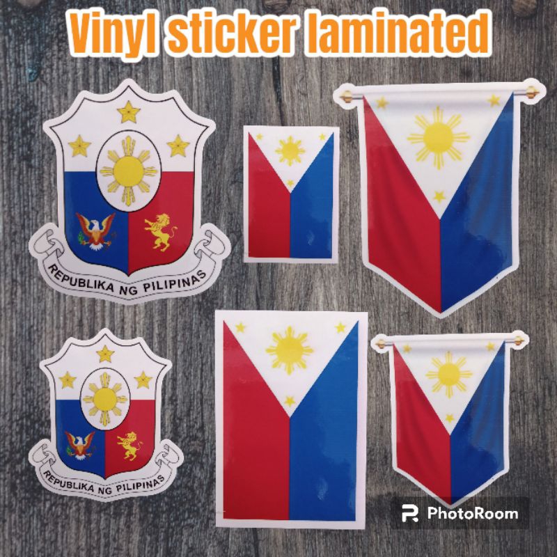 PHILIPPINE FLAG DESIGNS DECALS VINYL LAMINATED CARSTICKER WATERPROOF