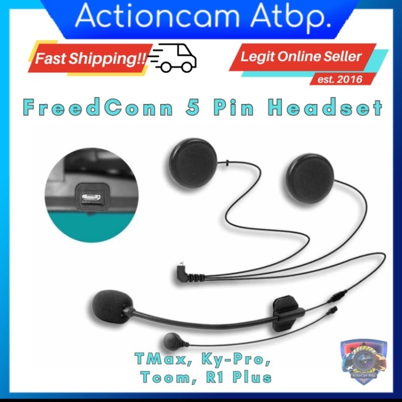 FreedConn 5 PIN Headset for TMAX S Pro KY PRO R1 R1 Pro R1 PLUS