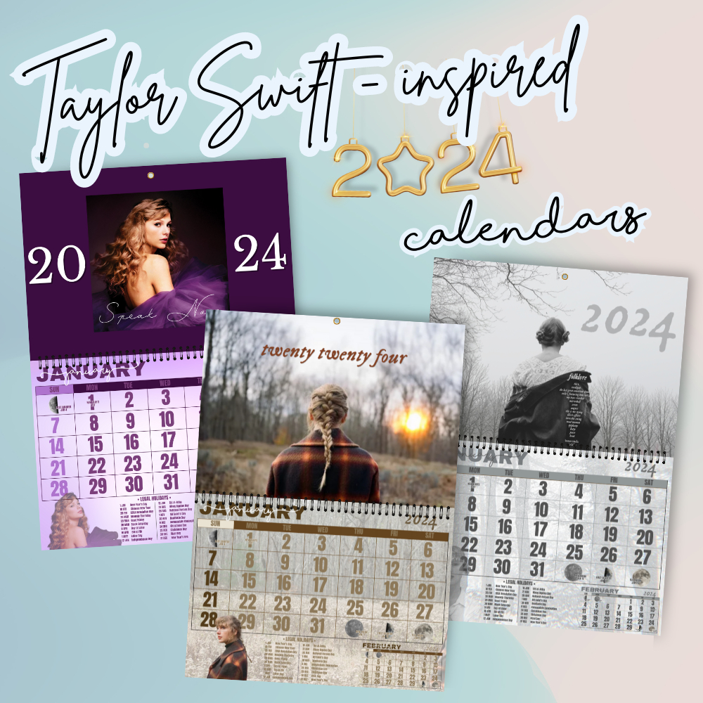 Taylor Swift Inspired 2024 Calendars Folklore Evermore Speak