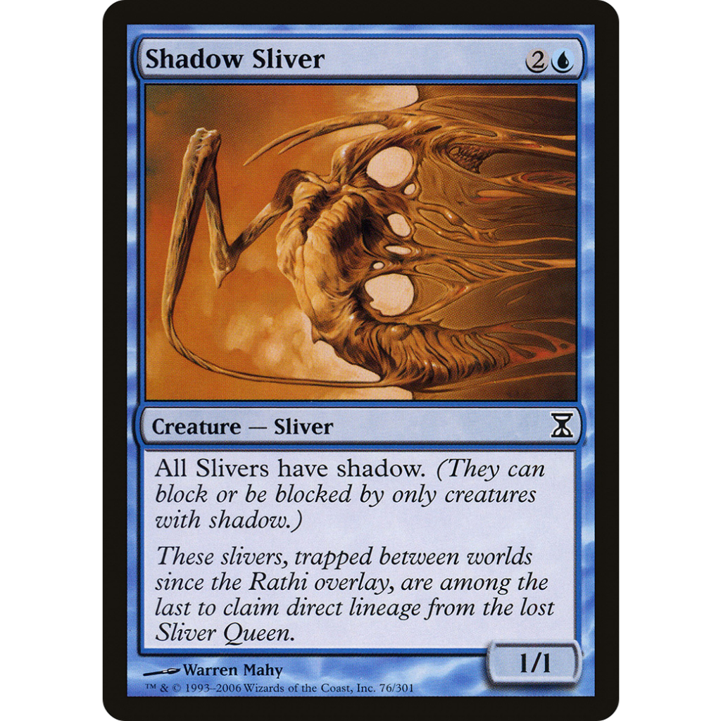 Shadow Sliver tsp-76 MTG Top Ratings Proxy (sticker is already on mtg ...