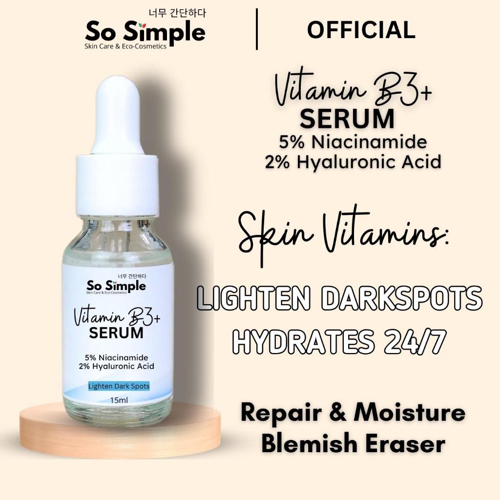 So Simple Vitamin B3 5 Niacinamide 2 Hyaluronic Acid Dark Spot