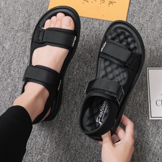 Korean black sandals hot sale