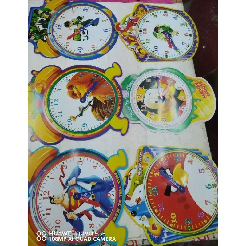 Paper Clock Educational and Character design | Shopee Philippines