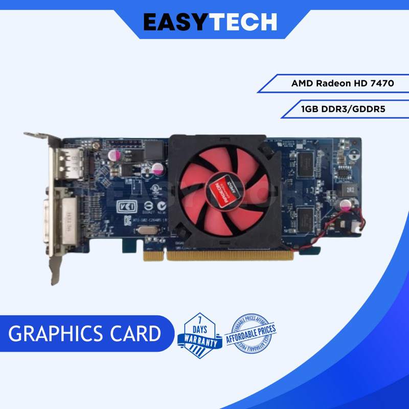 EASYTECH AMD Radeon HD 7470 1GB DDR3/GDDR5 Directx 11 Graphics Card