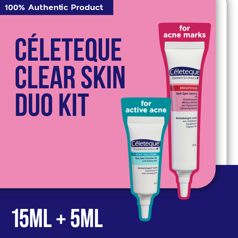 Celeteque Clear Skin Duo Kit(Acne Spot Corrector Gel 15ml + Brightening Dark Spot Corrector Gel