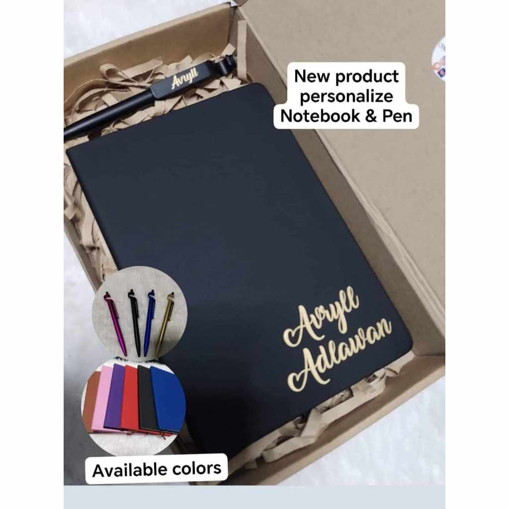 SET personalize Name Notebook & 3in 1 pen Stationery Gift Souvenirs ...
